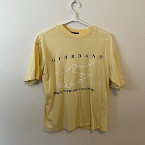 💜 2 for $30 / Giordano Large Yellow World Without Strangers